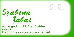 szabina rabai business card